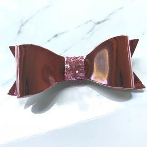 ☀️ 4 for $12 Metallic Rose Colored Hair Bow